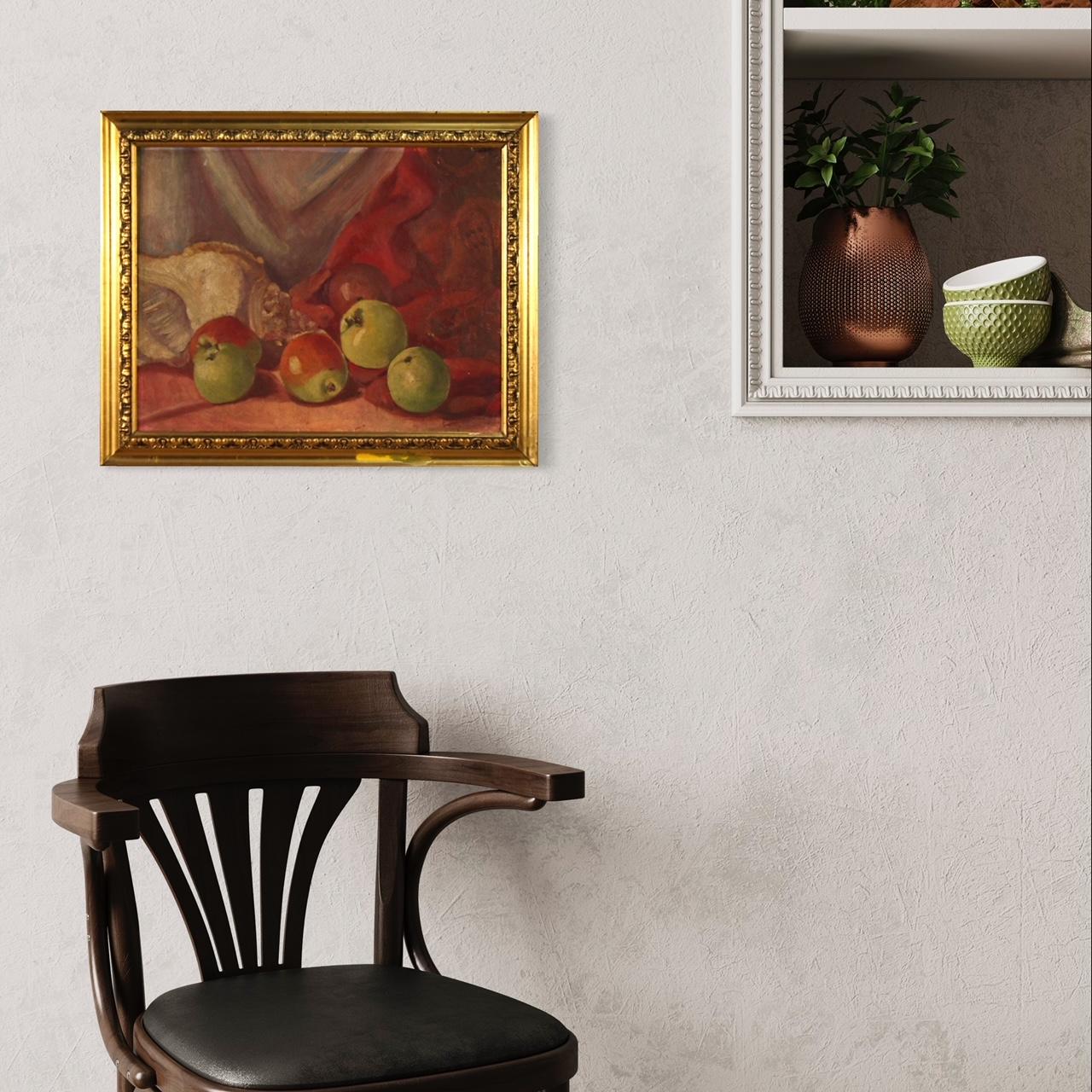 Peinture à l'huile sur panneau du 20ème siècle, nature morte italienne, signée, 1930 en vente 8