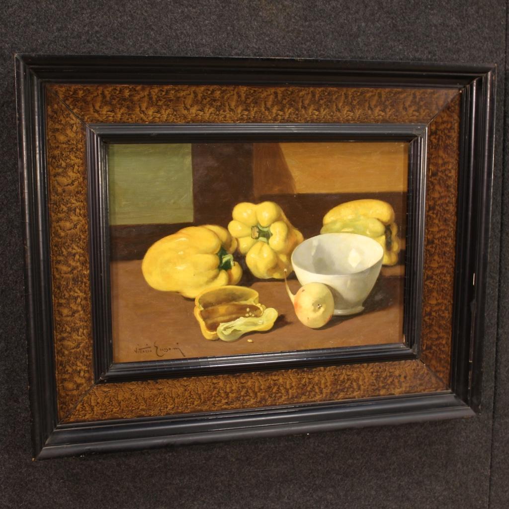 20th Century Oil on Panel Signed Italian Still Life Painting, 1930 6