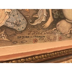 20th Century, Oil or Acrylic Balinese Scene Signed by Artist Ketut Sundra, 1976
