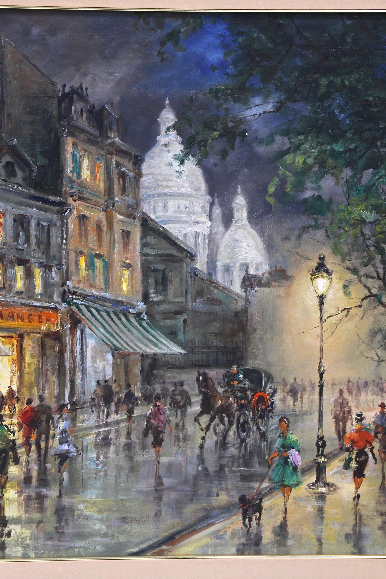 Francese Pittura ad olio del XX secolo 