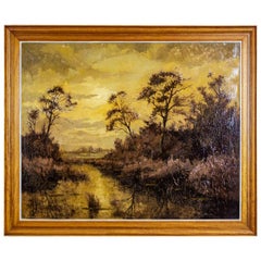 20th Century Oil Painting Depicting a Landscape