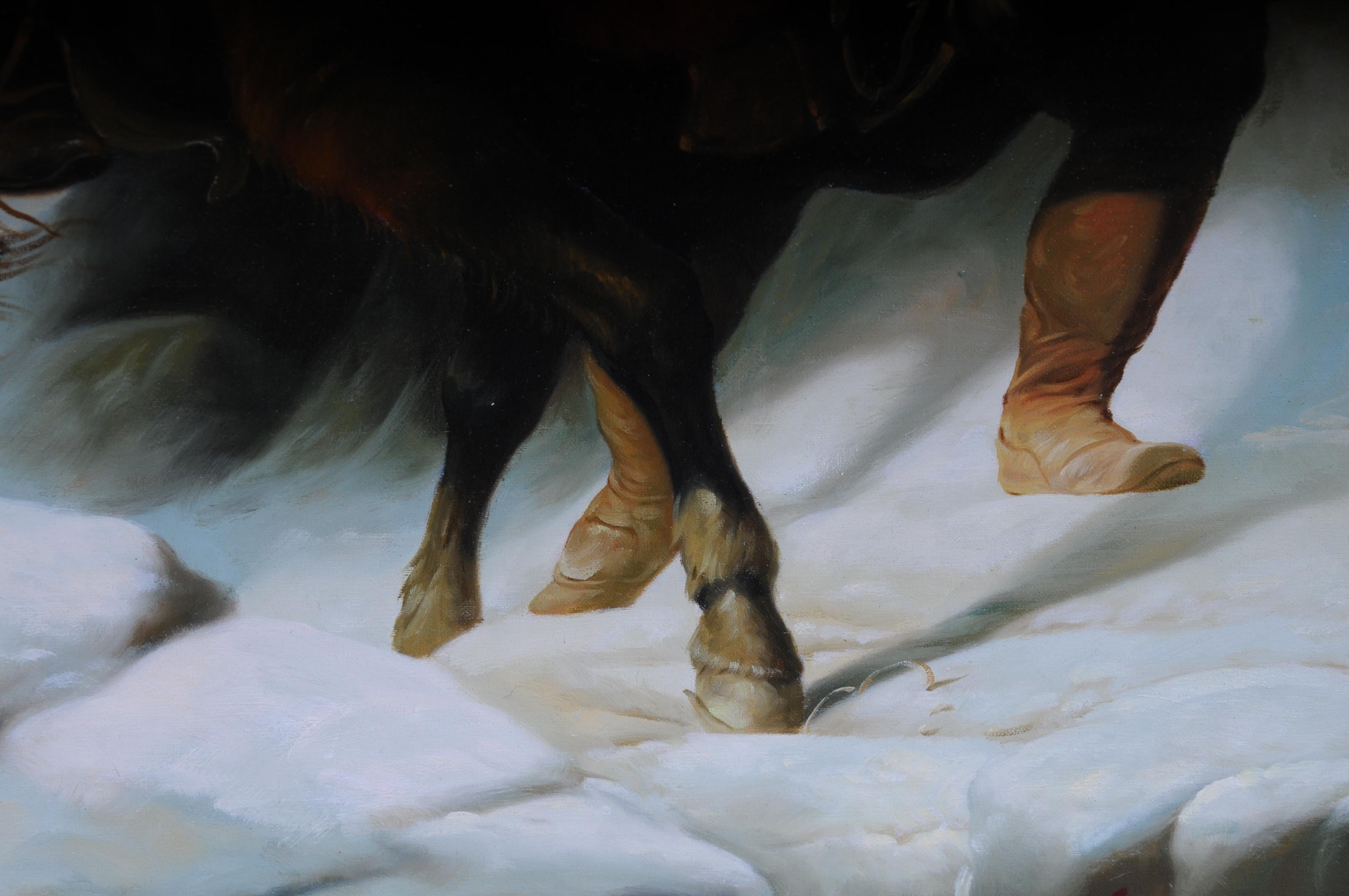 20th Century Oil Painting Napoleon on His Horse 2