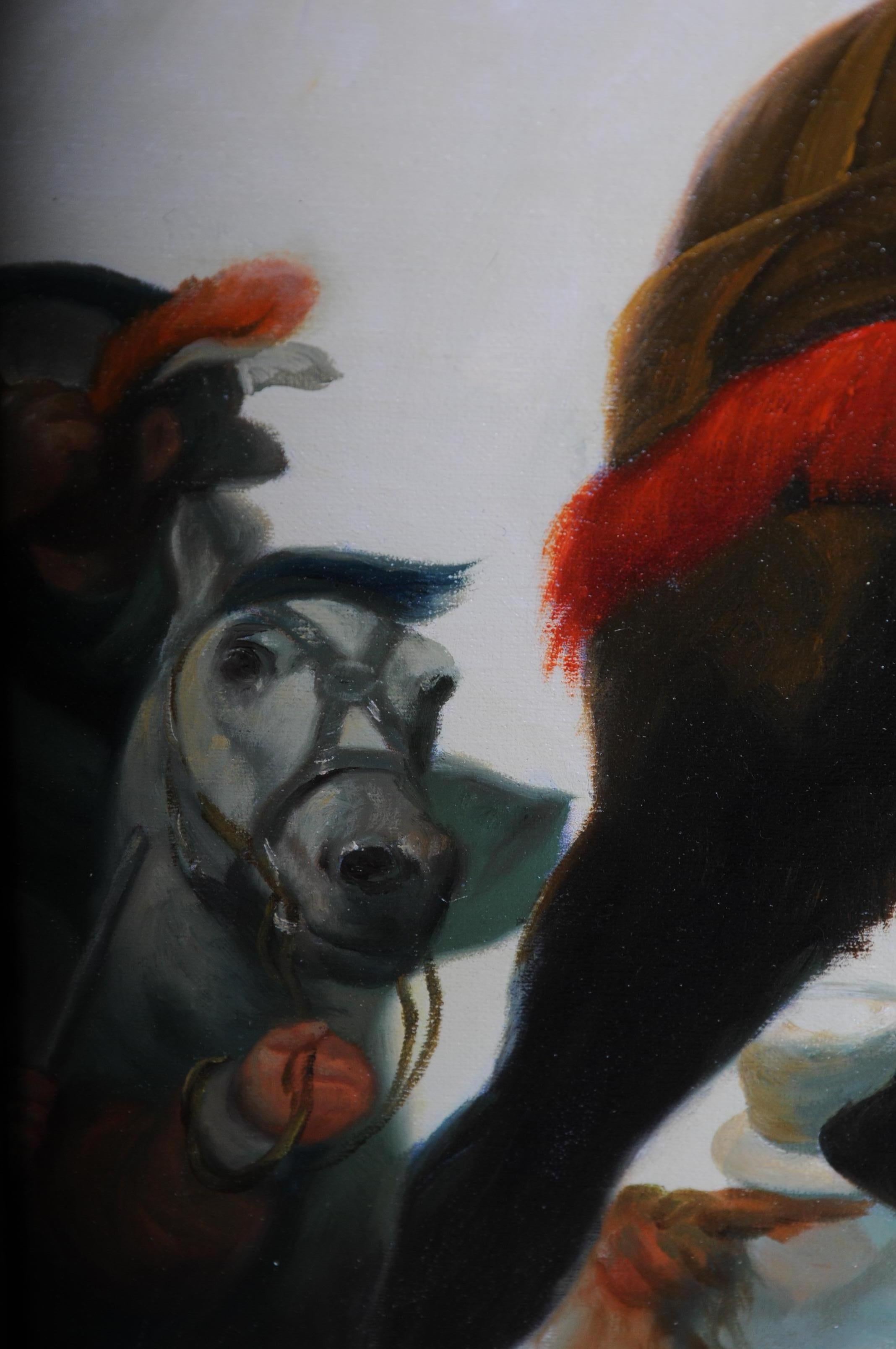 20th Century Oil Painting Napoleon on His Horse 3