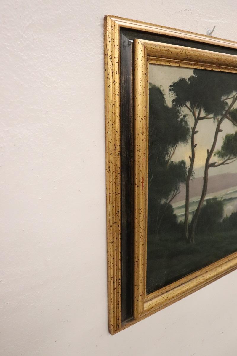 20. Jahrhundert Ölgemälde auf Leinwand Signiert L. Boulnois, Seelandschaft im Angebot 3