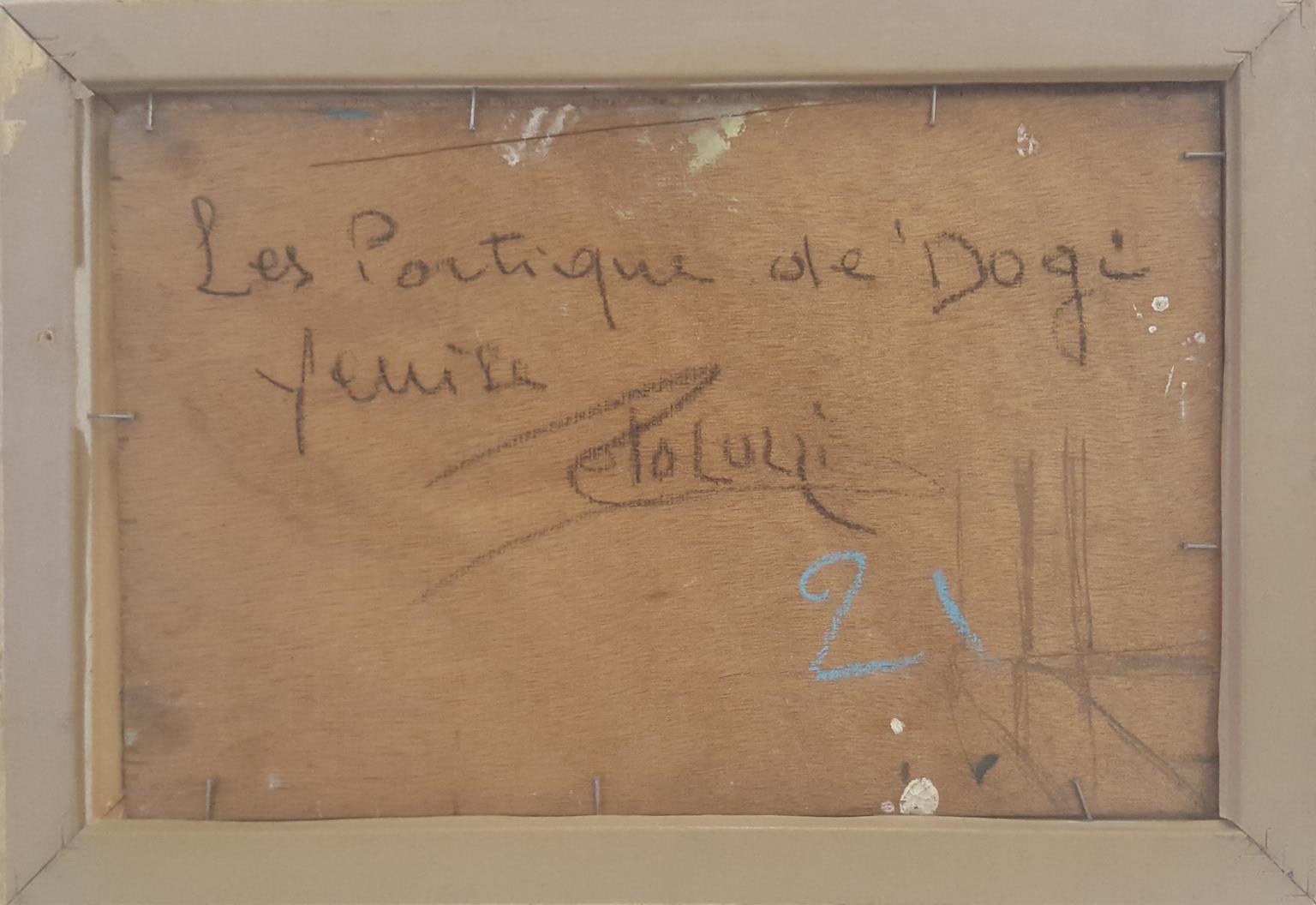 Ölgemälde auf Holzkarton von Venedig, Italien, 20. Jahrhundert, signiert auf der Rückseite (Expressionismus) im Angebot