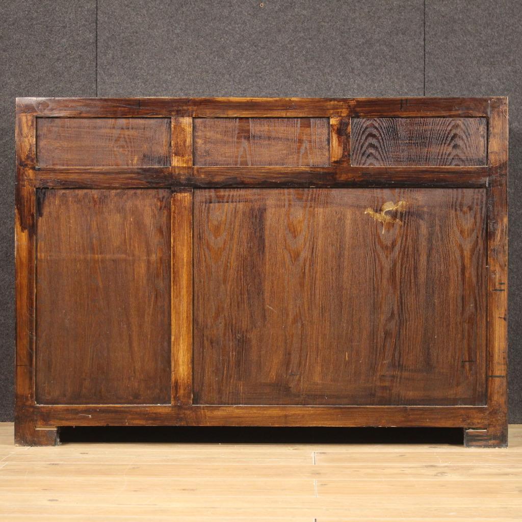 20th Century Oil Wood Modern China Sideboard, 1980 For Sale 1