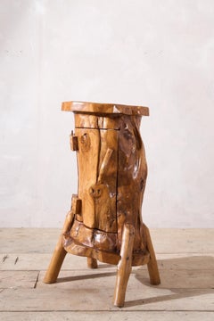 Armoire d'appoint de montagne espagnole du 20e siècle en bois d'olivier