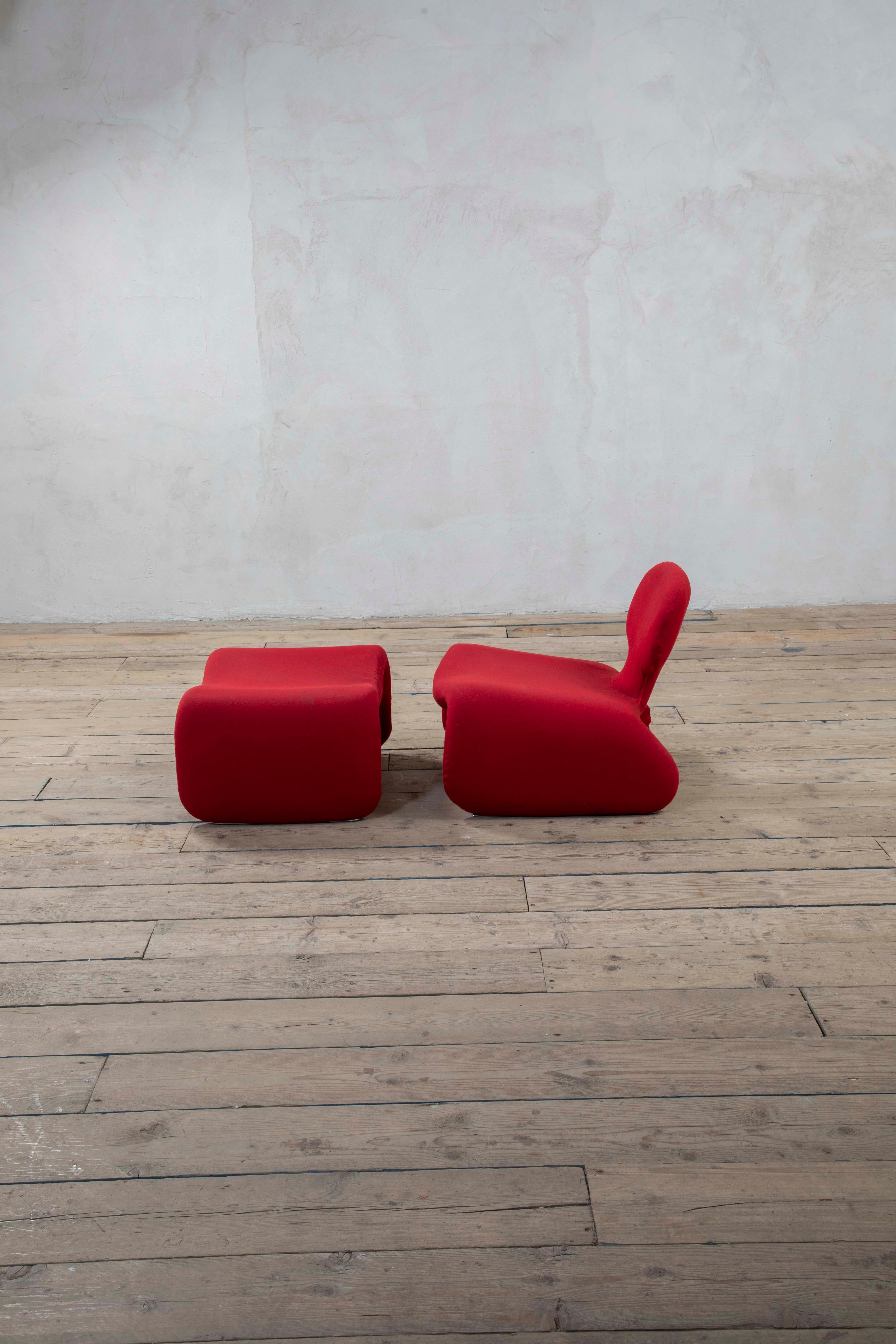 20e siècle, Olivier Mourgue Chaise longue mod. Tjinn en vente 4