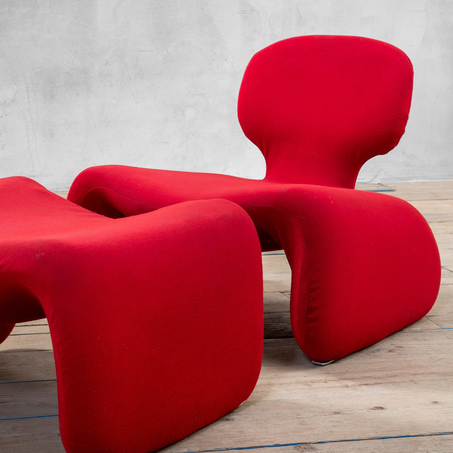 20. Jahrhundert, Olivier Mourgue Lounge Chair mod. Tjinn (Moderne der Mitte des Jahrhunderts) im Angebot