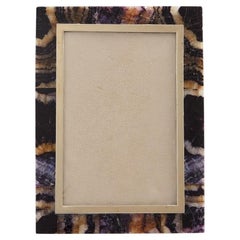 20th Century Onyx Picture Frame with Blue John Decoration England Circa 1960
