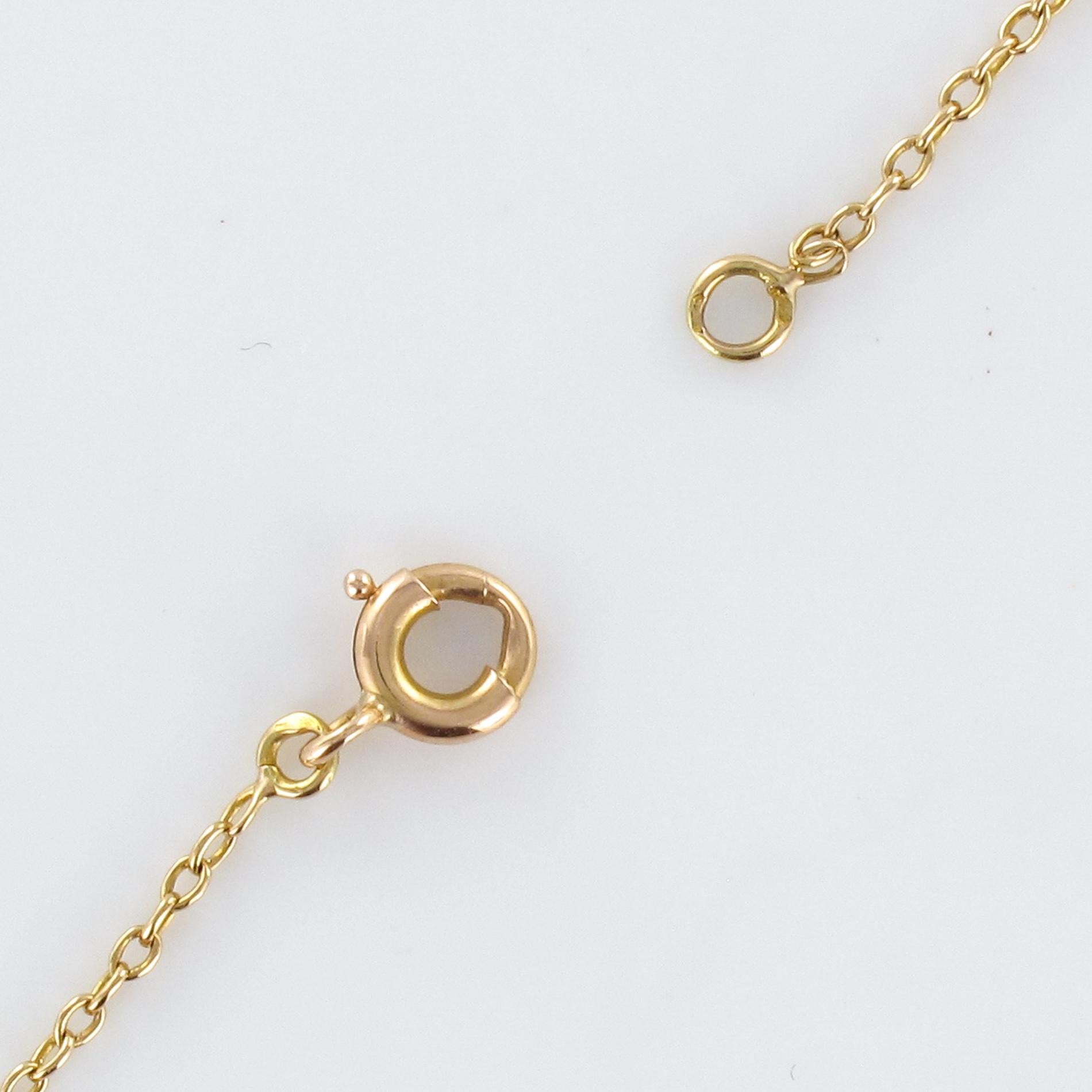 20th Century Opal Diamond 18 Karat Yellow Gold Pendant Necklace 6