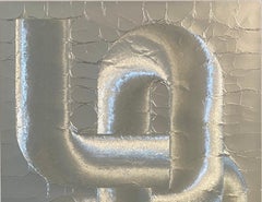 Modern Optical Art on Foil Paper by Patrick Dupré manner of Julio Le Parc