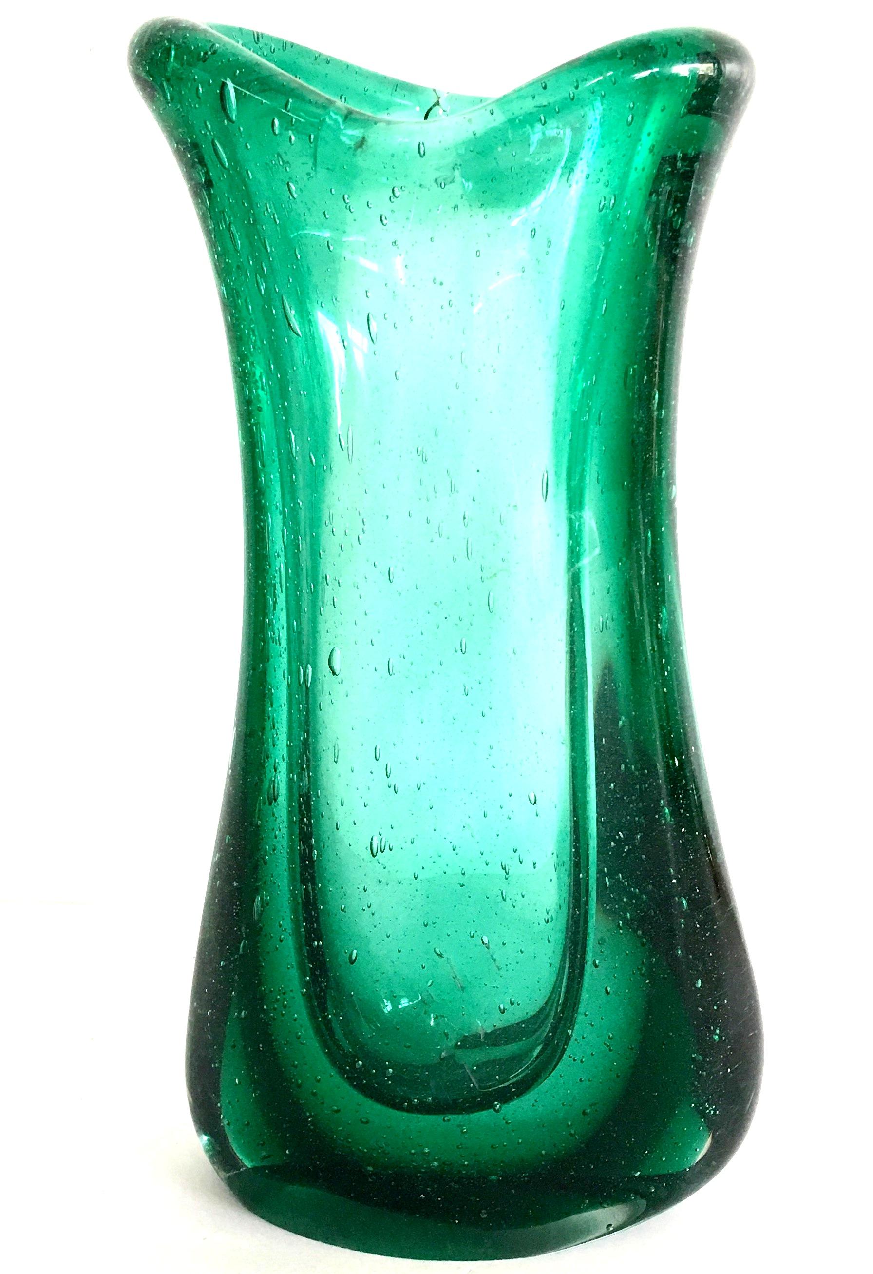Mid-20th century modern Italian Murano glass organic form hand blown 