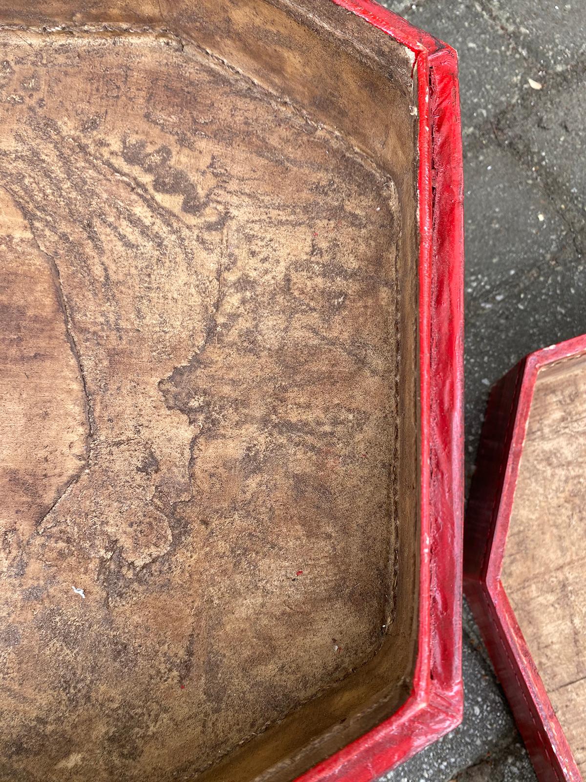 20th Century Oriental Lacquered Red Drinks Table 7