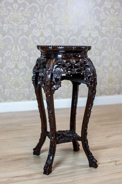 20th Century Oriental Side Table with Marble