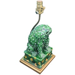 Vintage 20th Century Oriental Toad as Lamp