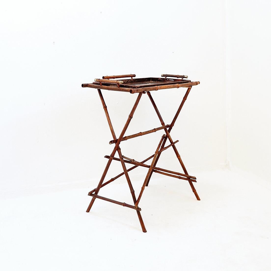 20th Century Oriental Tray Table on a Bamboo Stand For Sale 10