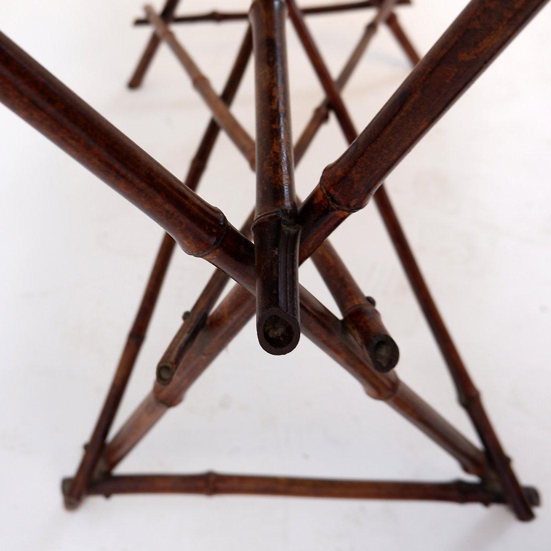 20th Century Oriental Tray Table on a Bamboo Stand For Sale 5
