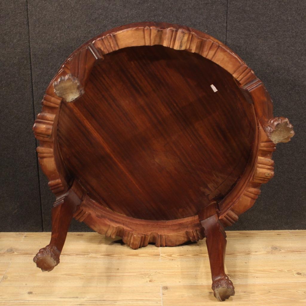 20th Century Oriental Wood Chinese Round Coffee Table, 1970 4