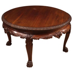20th Century Oriental Wood Chinese Round Coffee Table, 1970