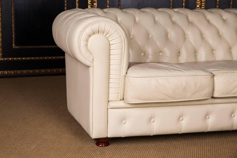 20th Century, Original English Chesterfield Sofa Genuine ...