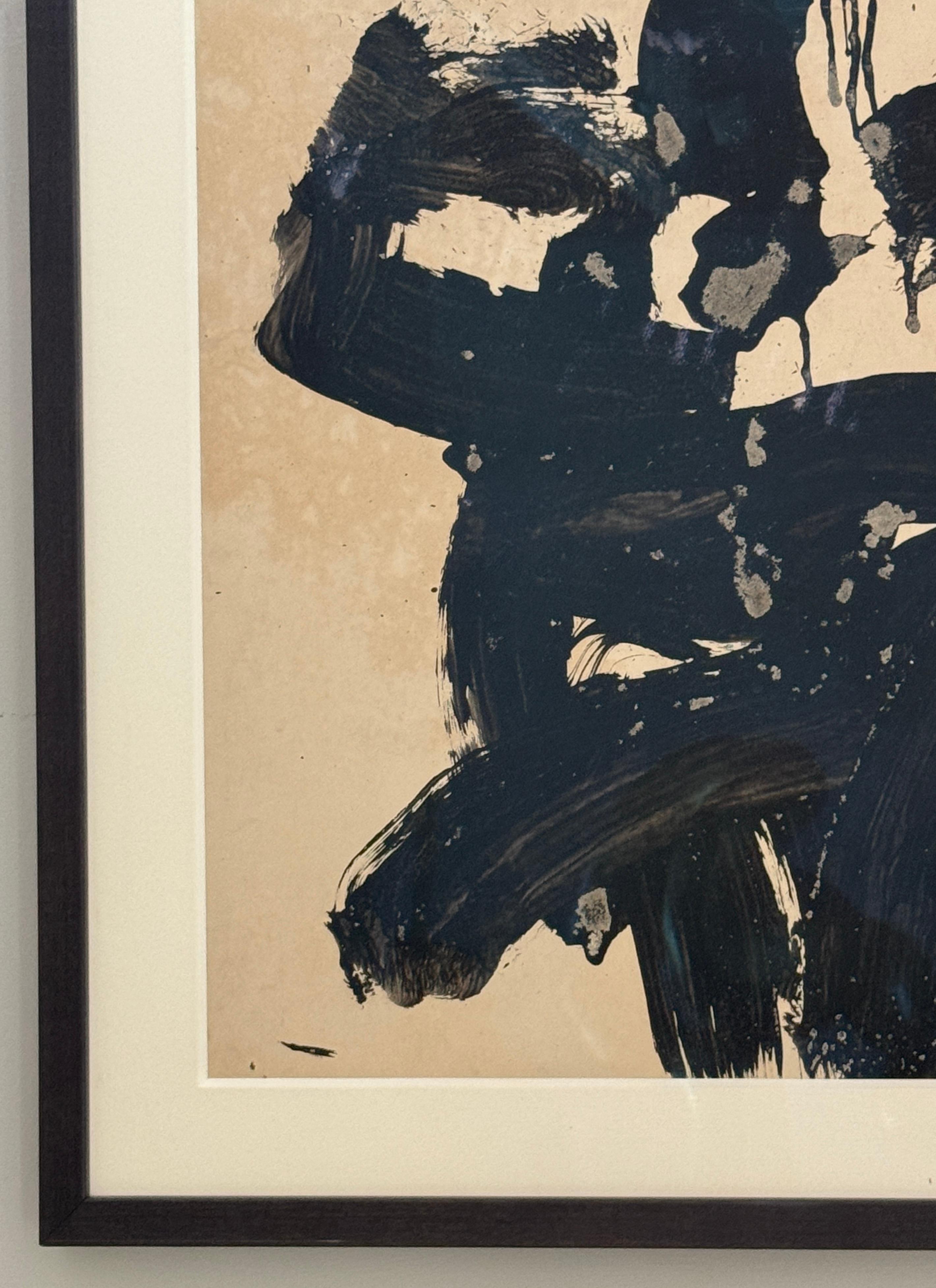 Americano Pittura originale del XX secolo di ispirazione giapponese di David Slivka - Senza titolo 3 in vendita