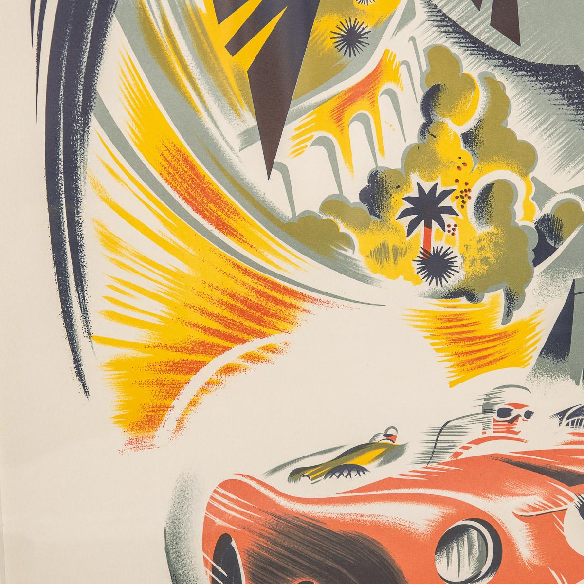 20thC Reprint Of Monaco 1952 Grandprix Poster, B. Minna c.1960 2
