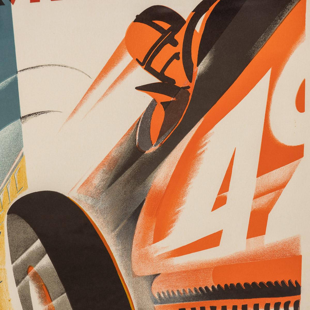 20th Century 20thC Reprint Of The Monaco 1931 Grandprix Poster c.1960