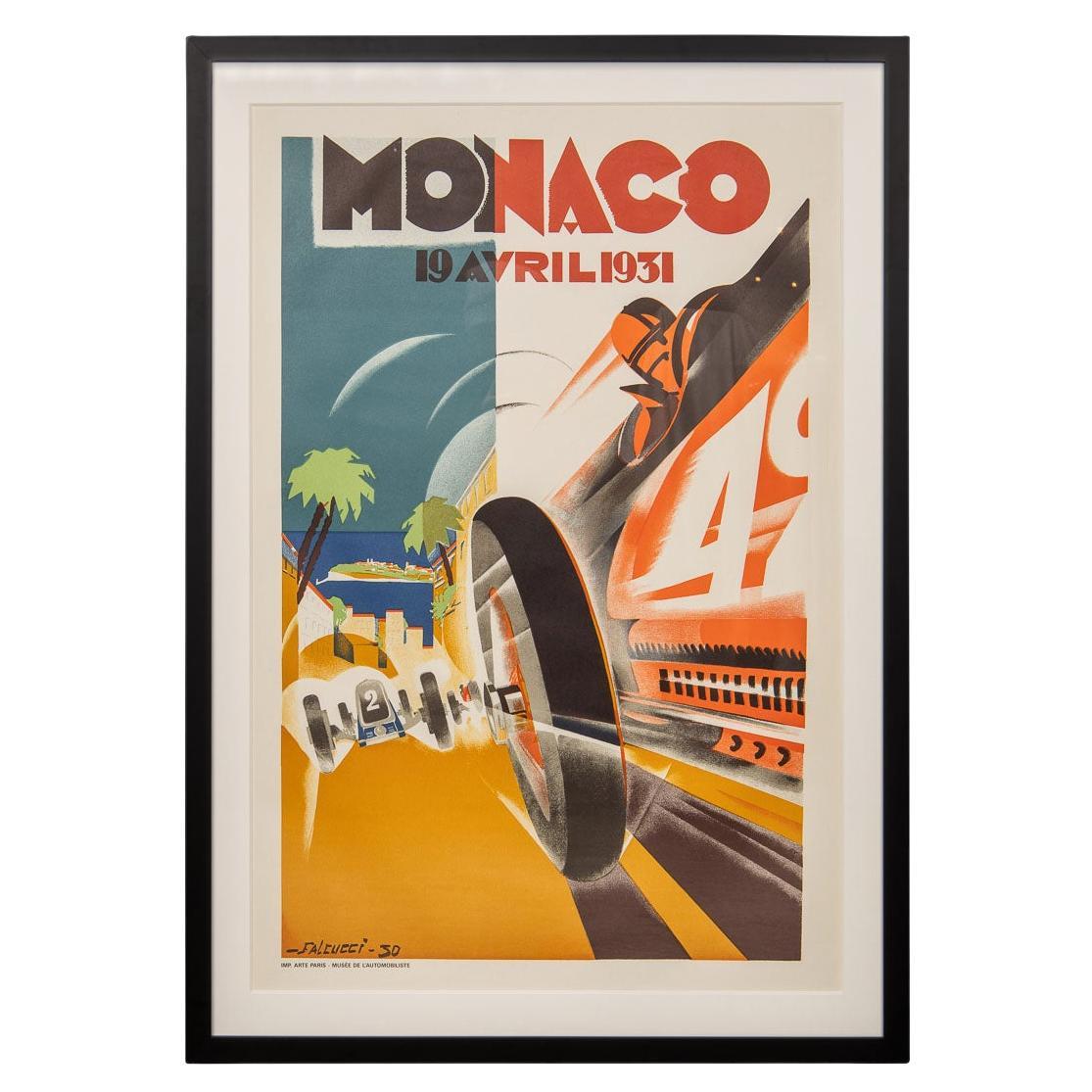 20thC Reprint Of The Monaco 1931 Grandprix Poster c.1960