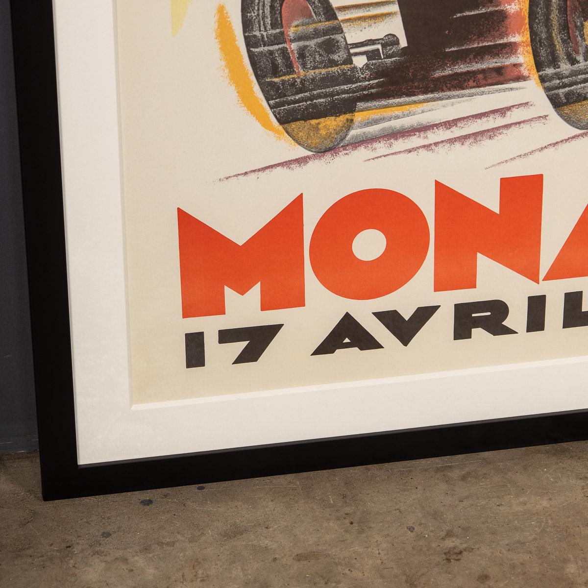 Monacan 20thC Reprint Of The Monaco 1932 Grandprix Poster c.1960