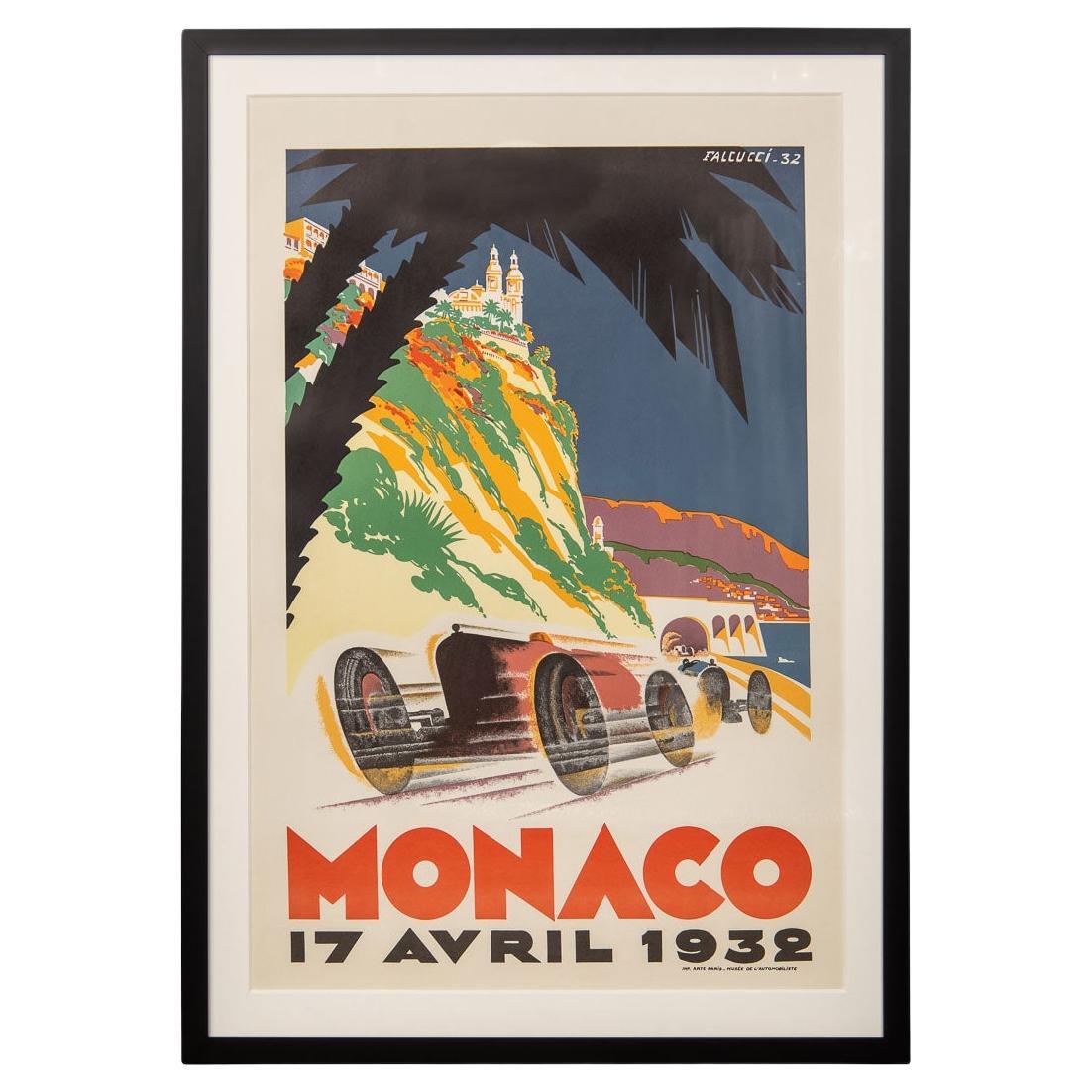20thC Reprint Of The Monaco 1932 Grandprix Poster c.1960