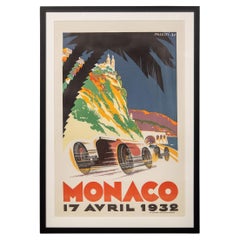20th Century Original Monaco Racing Poster, Falcucci, c.1932