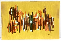 Huile sur toile originale du 20ème siècle - Peinture abstraite de Maggie