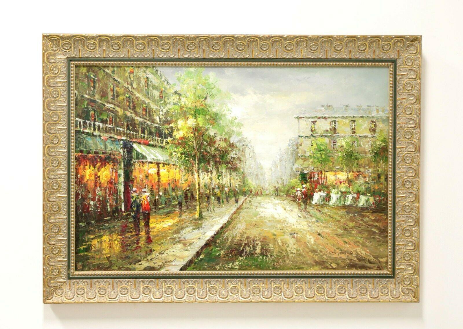 20th Century Original Oil on Canvas - European Street Scene - Signed Morgan Reid 3