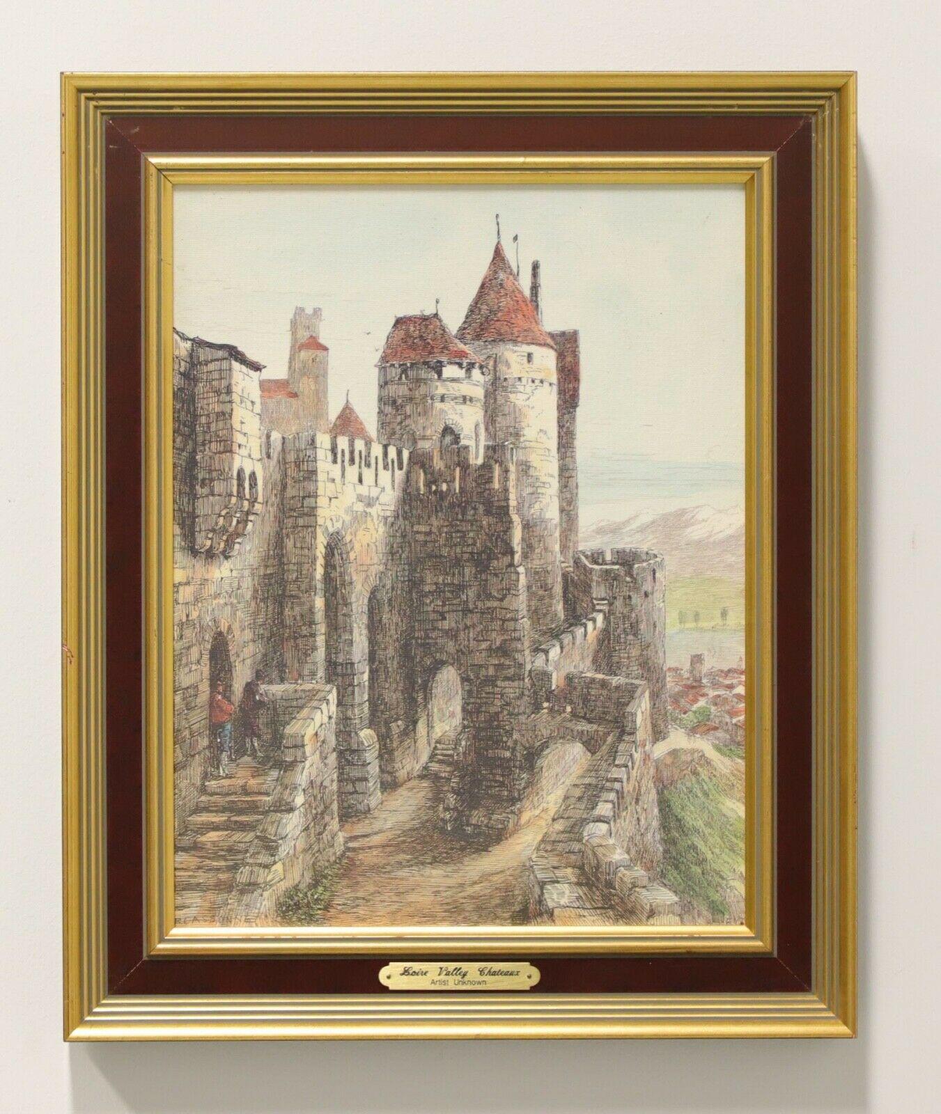 20th Century Original Oil on Canvas, Loire Valley Chateaux - Unknown Artist - A For Sale 3
