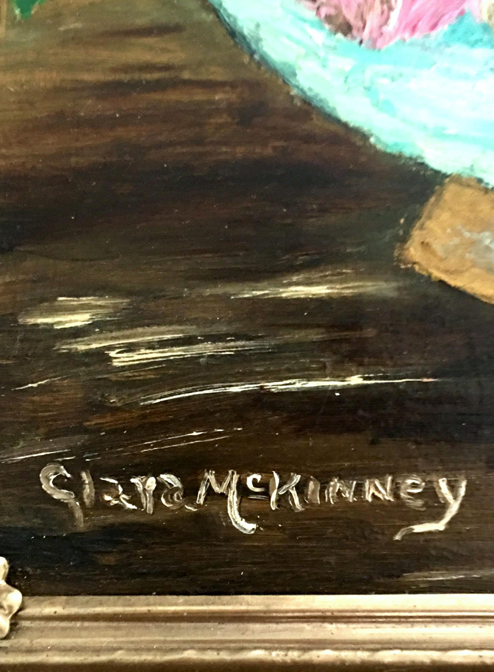 20th Century Original Oil on Canvas Painting by, Clara McKinney For Sale 6