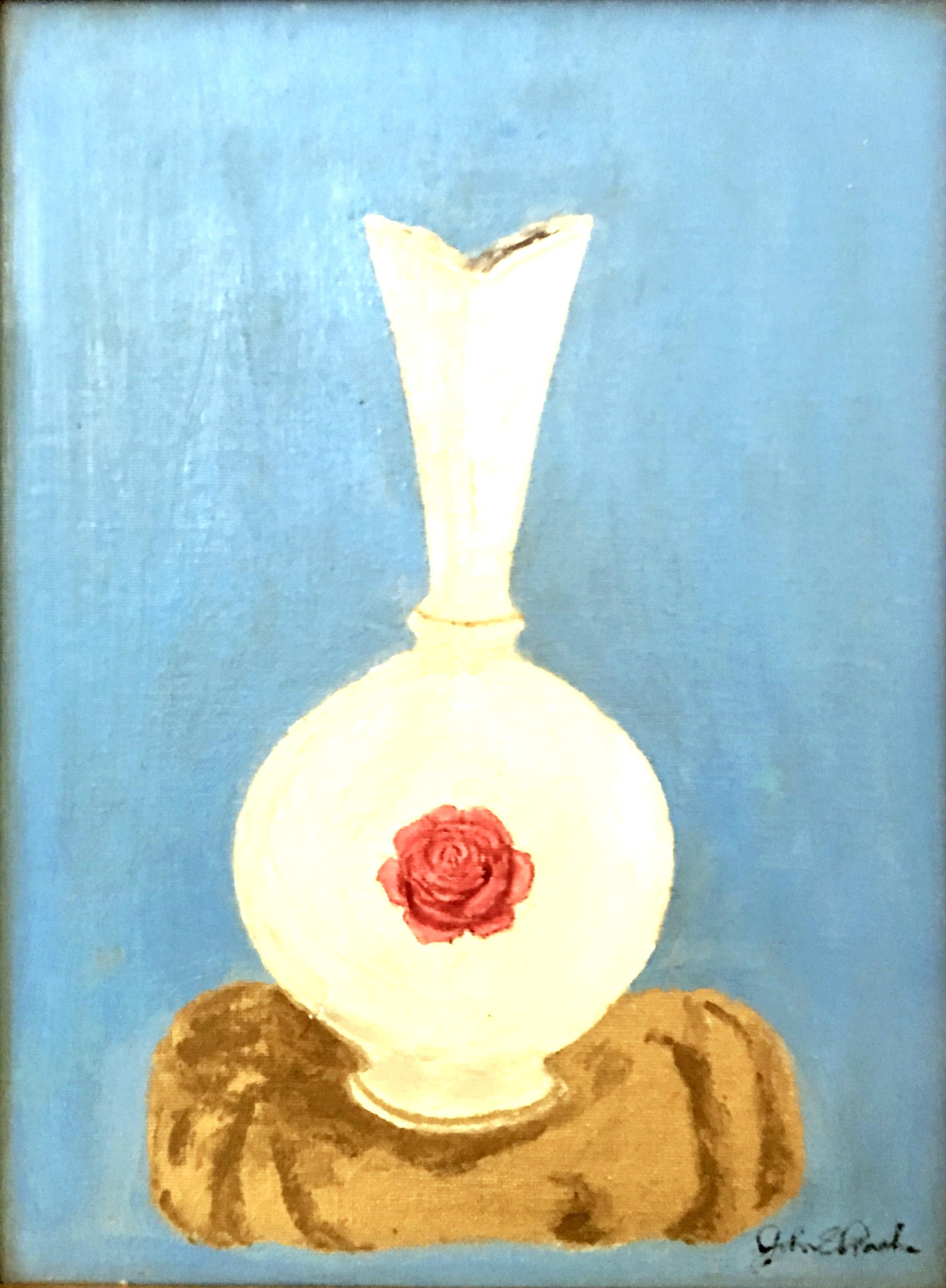 American 20th Century Original Oil on Canvas Still Life Painting-Signed For Sale
