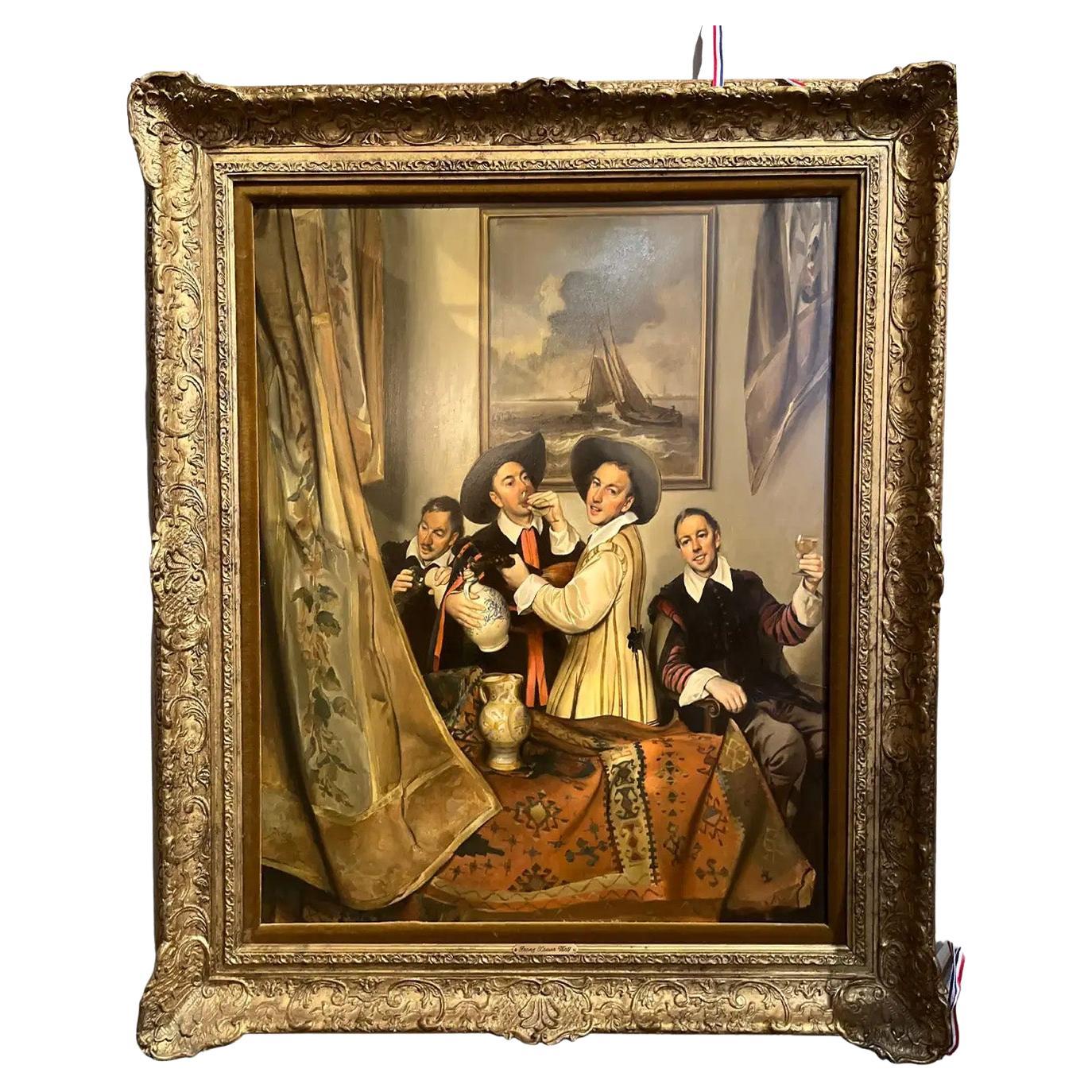 Peinture à l'huile originale du 20e siècle de Franz Xaver Wolf en vente