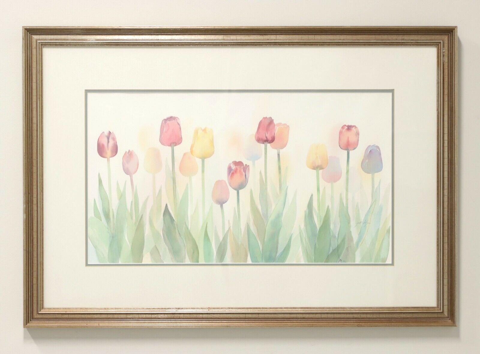 20th Century Original Watercolor Painting - Spring Tulips - Signed Grant Dolge For Sale 2