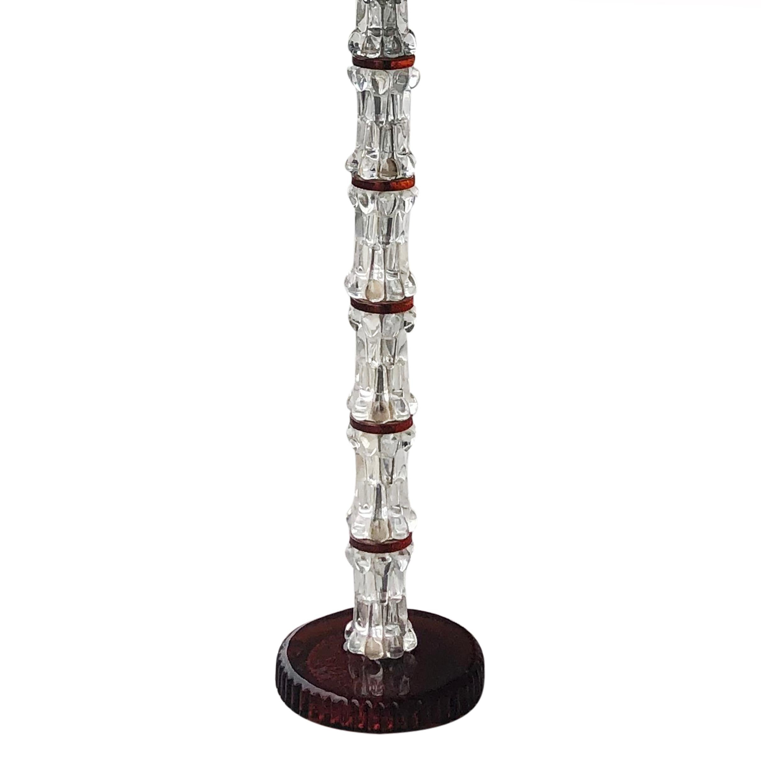 Suédois Lampadaire suédois du 20e siècle en cristal de verre Orrefors par Carl Fagerlund en vente