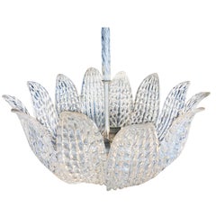 20th Century Orrefors Leaf Ceiling Lamp - Glass Ceiling Light by Carl Fagerlund