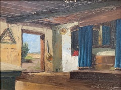 Siglo XX Osv. Pintura interior Rasmussen de Dinamarca, años 40