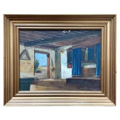 Siglo XX Osv. Pintura interior Rasmussen de Dinamarca, años 40