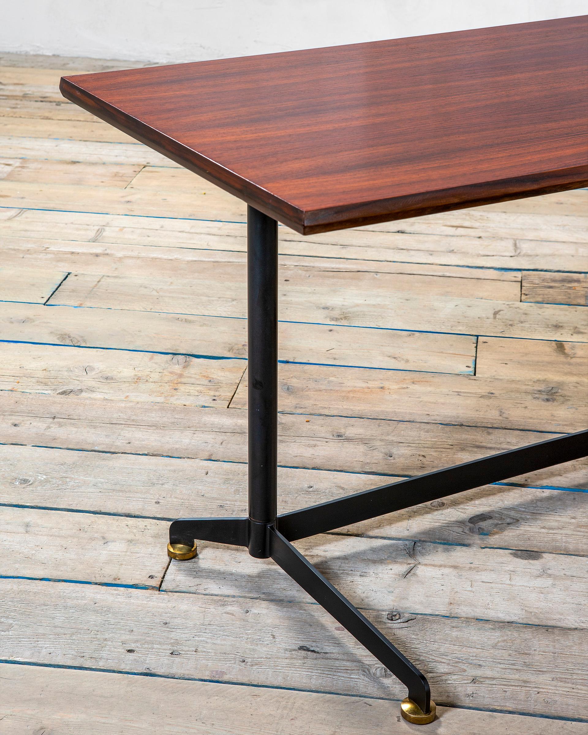 Mid-Century Modern 20th Century Osvaldo Borsani for Tecno T90 Desk Wood with Chest of Drawers 60s