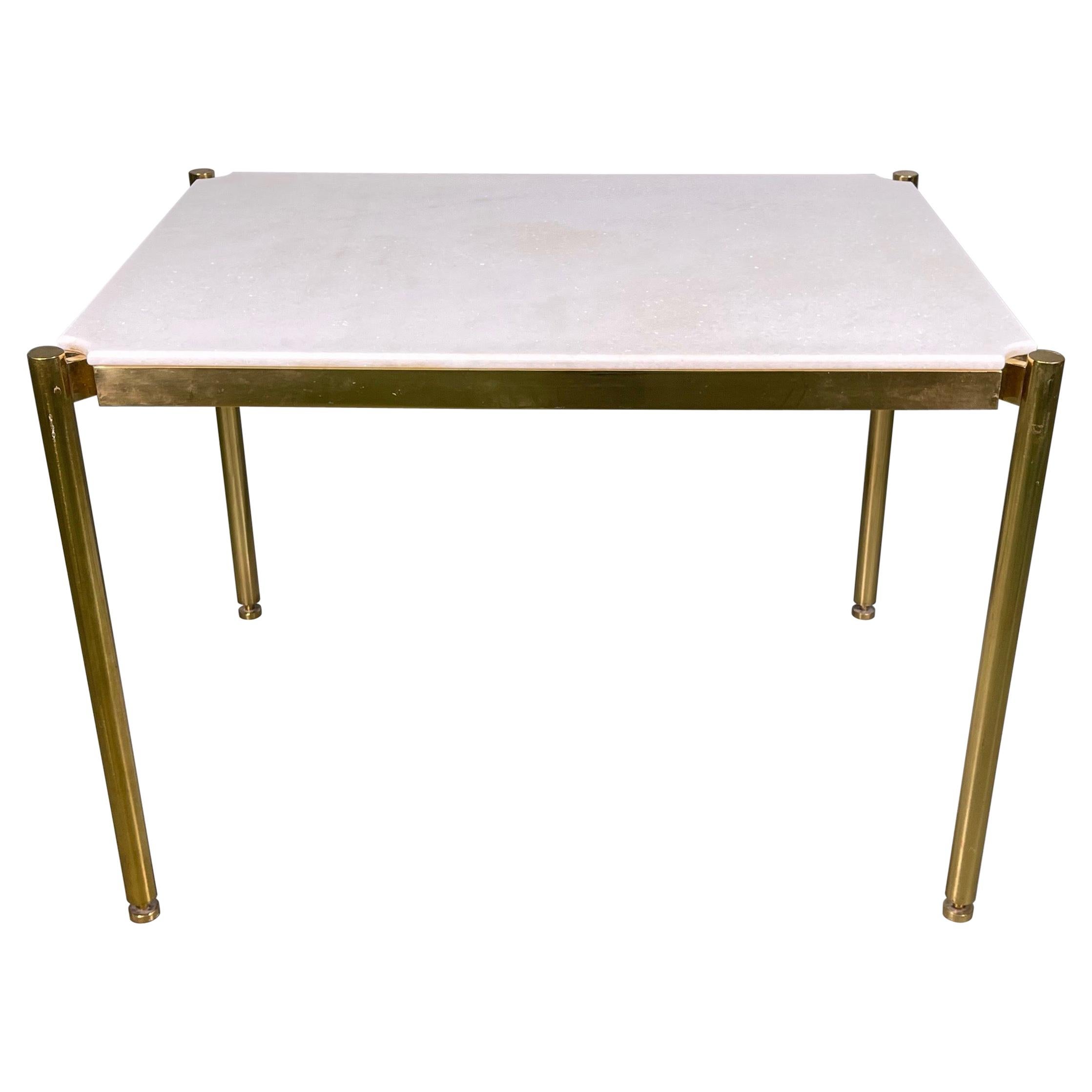 20th Century Osvaldo Borsani Low Table in Brass and Rare Sivec Marble for Tecno