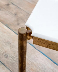 20th Century Osvaldo Borsani Low Table in Metal and Marble for Tecno