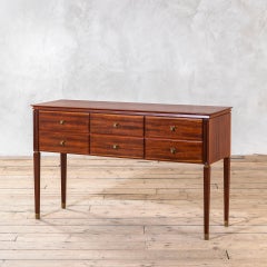 20th Century, Osvaldo Borsani Wooden Cabinet with Six Drawers