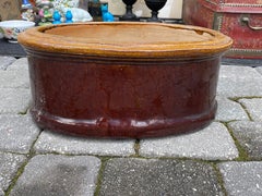 20th Century Oval Ceramic Cachepot, Unmarked