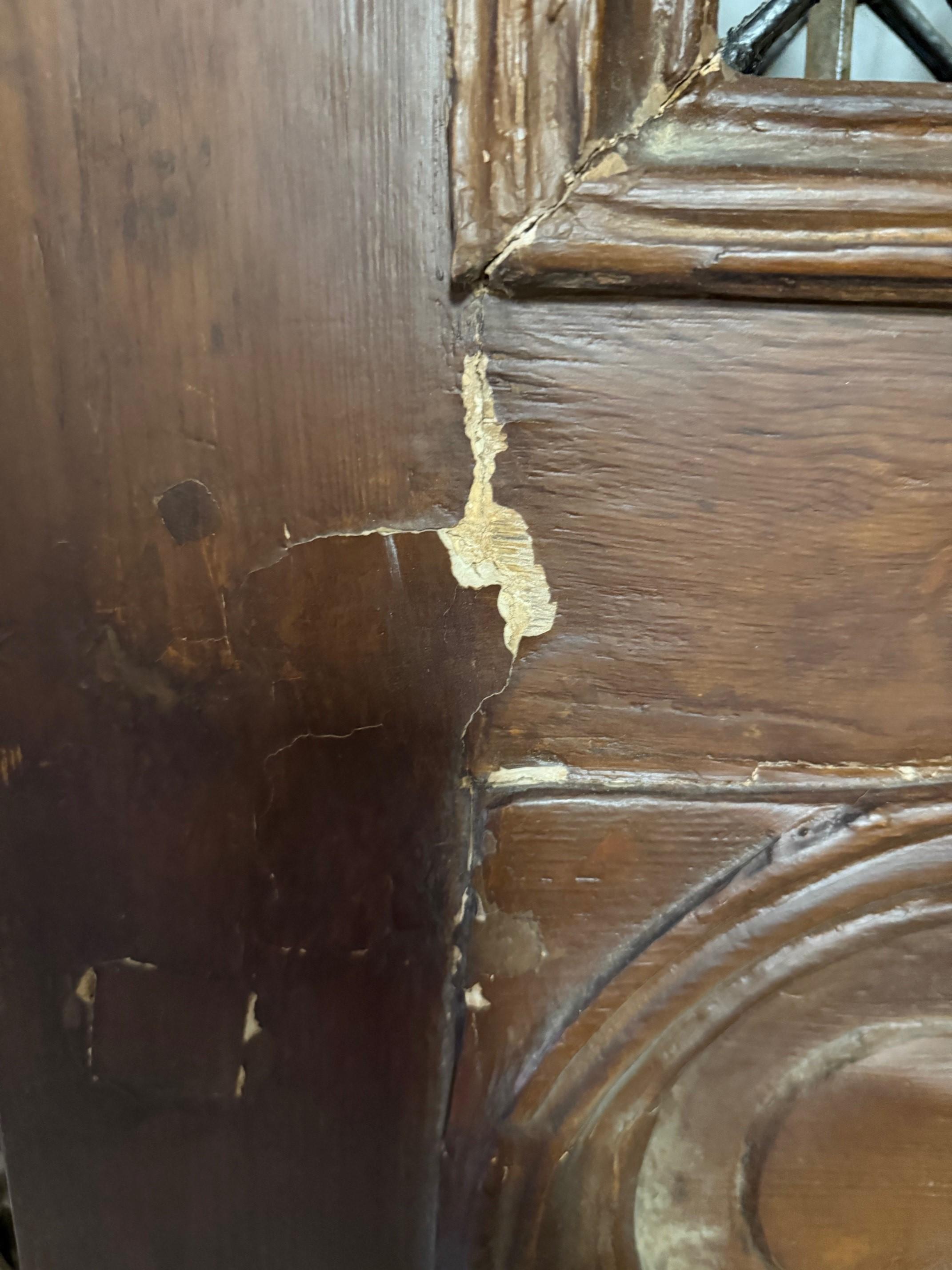 20th Century Oversize Pair of Egyptian Doors with Iron & Wood Panels For Sale 10