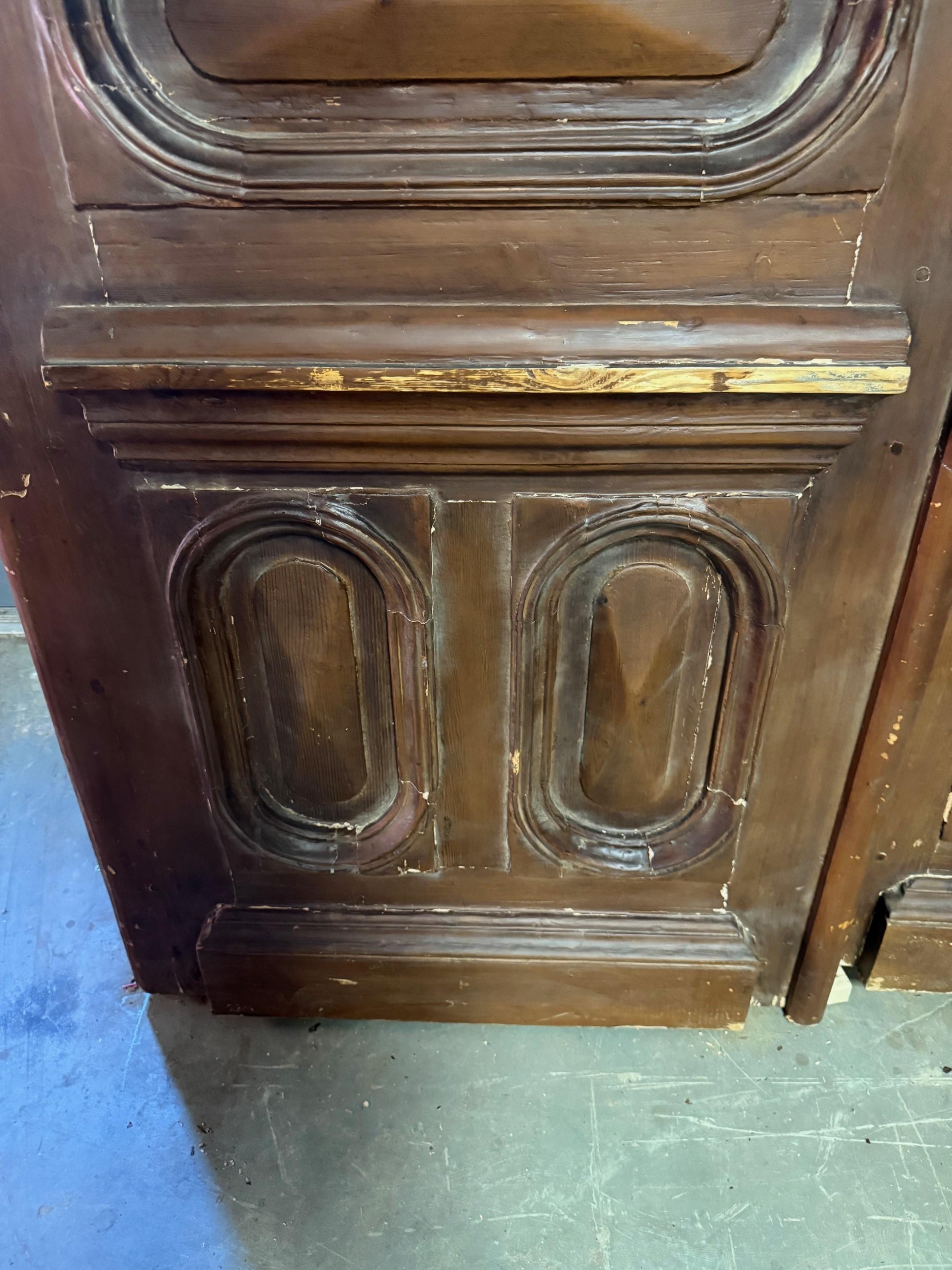 20th Century Oversize Pair of Egyptian Doors with Iron & Wood Panels For Sale 1